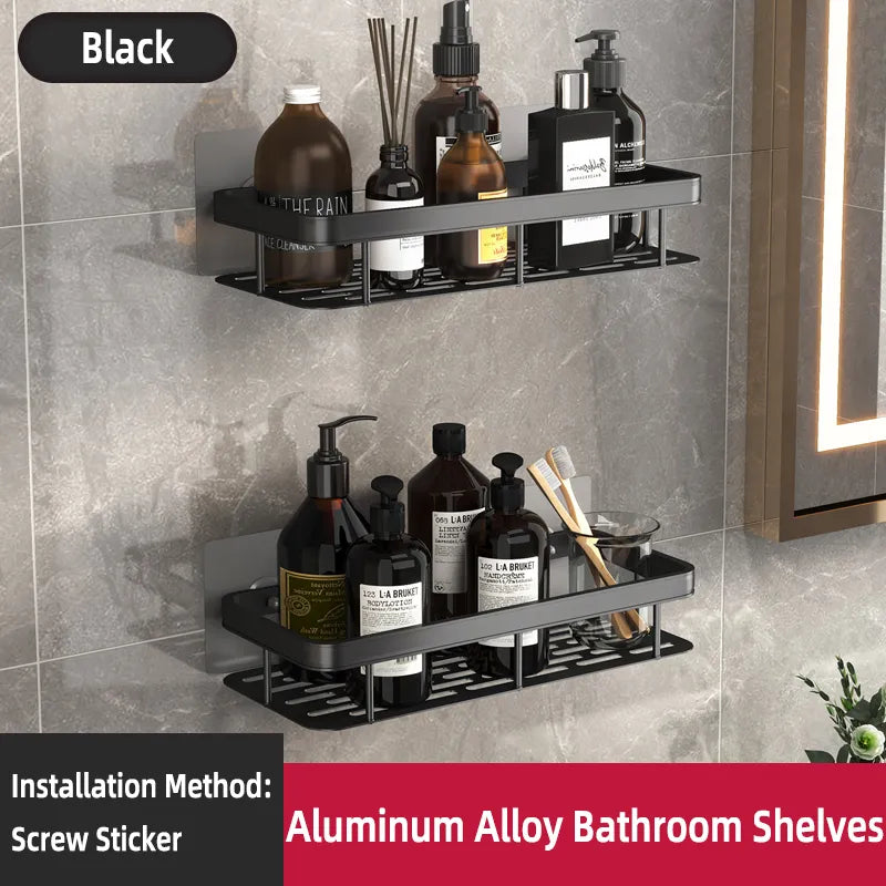 Bathroom Shelf Kitchen Storage Organizer Aluminum