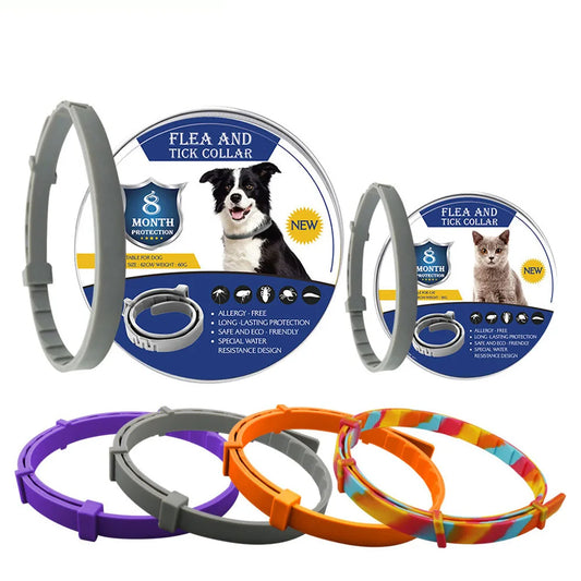Flea And Tick Collar Silicone Adjustable Dogs Cats Collar