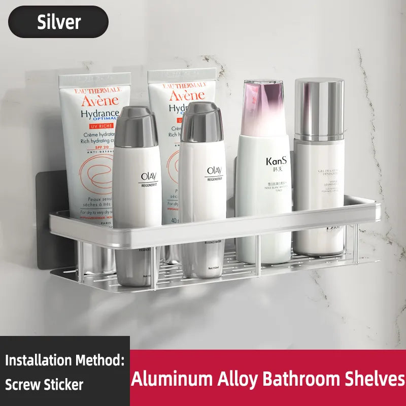 Bathroom Shelf Kitchen Storage Organizer Aluminum